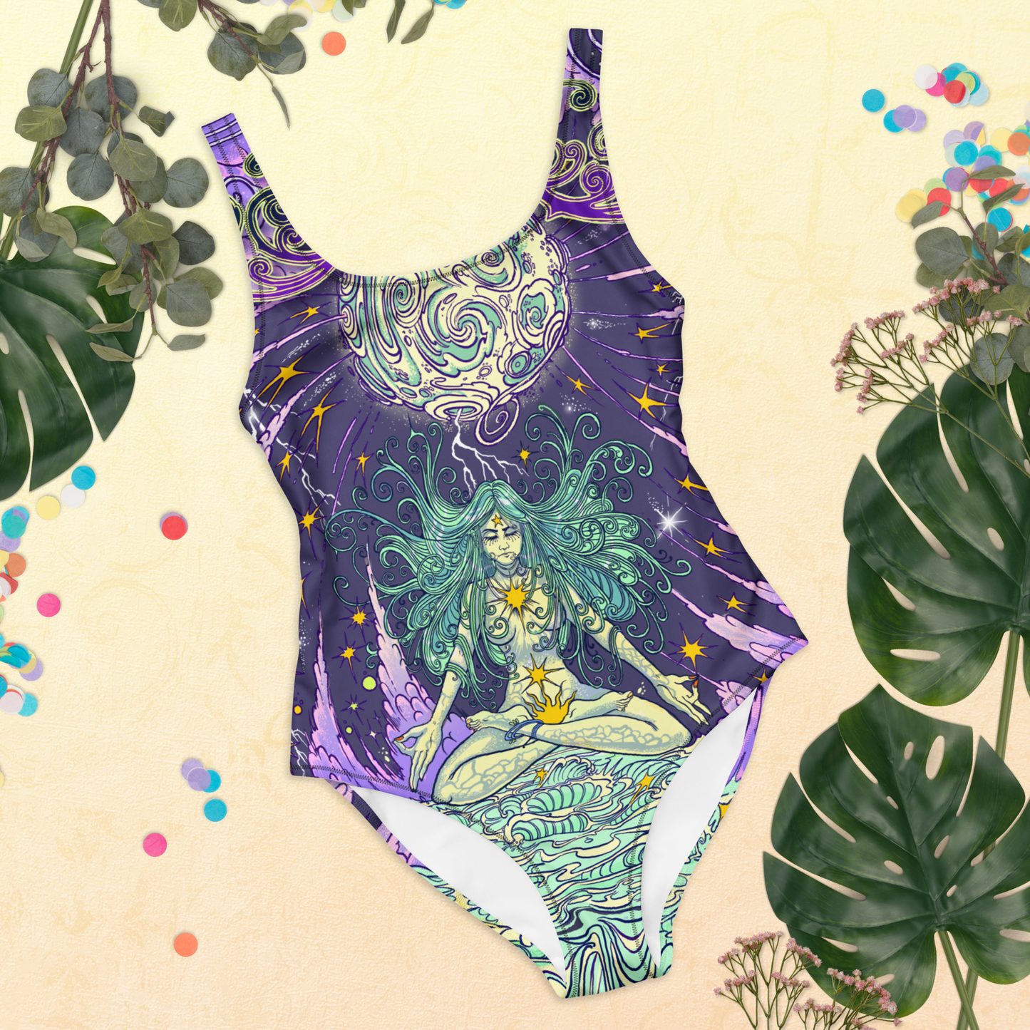 Dream One-Piece Swimsuit (Purple)