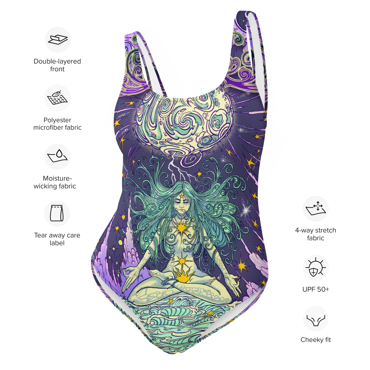 Dream One-Piece Swimsuit (Purple)