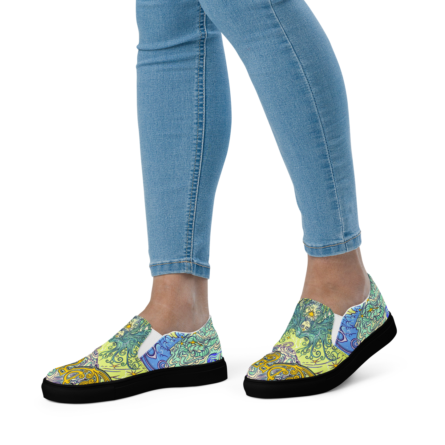 Dream Women’s slip-on canvas shoes (Yellow)