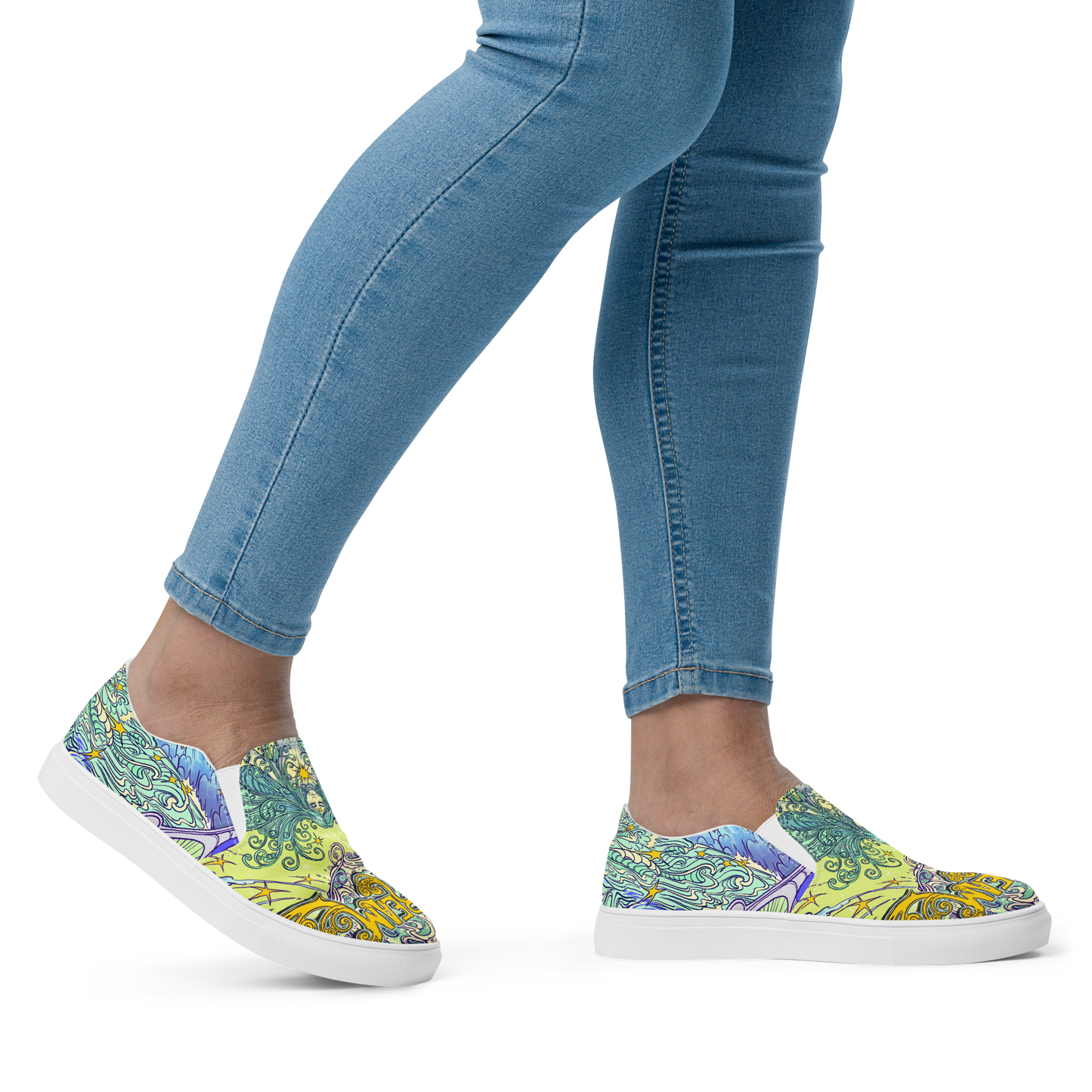 Dream Women’s slip-on canvas shoes (Yellow)