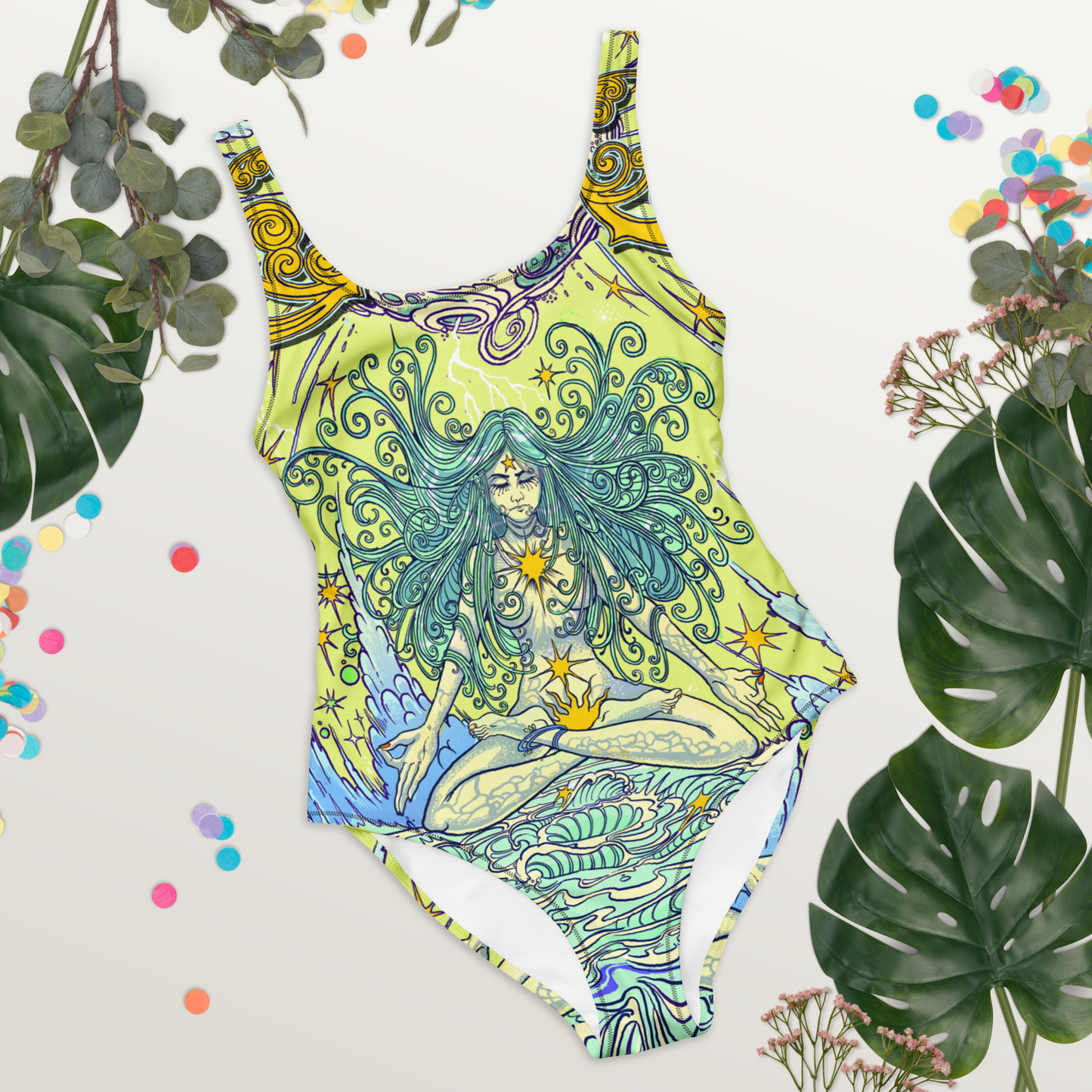 Dream One-Piece Swimsuit (Yellow)