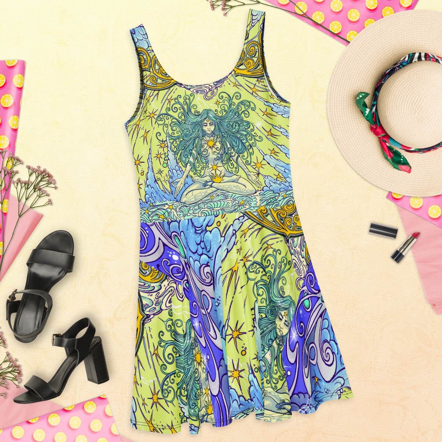 Dream Skater Dress (Yellow)
