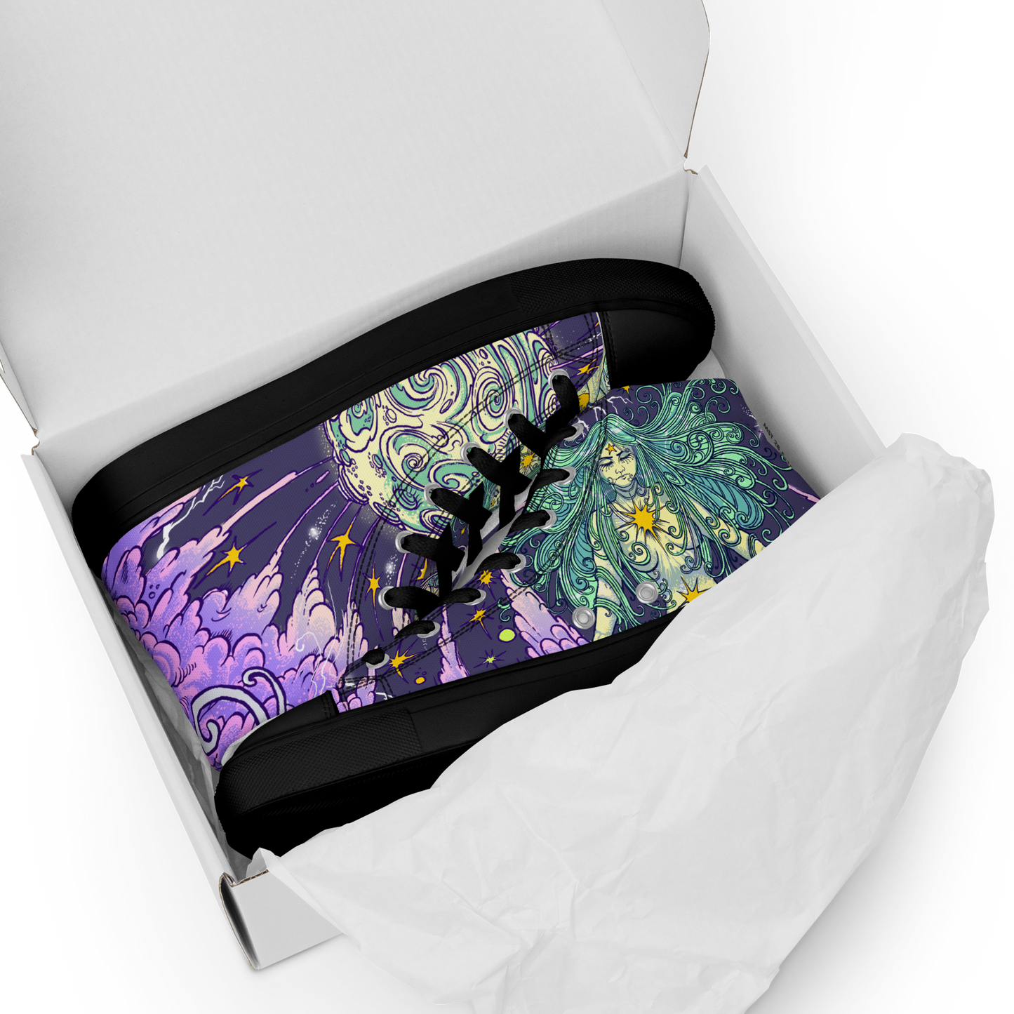 Dream Women’s high top canvas shoes (Purple)