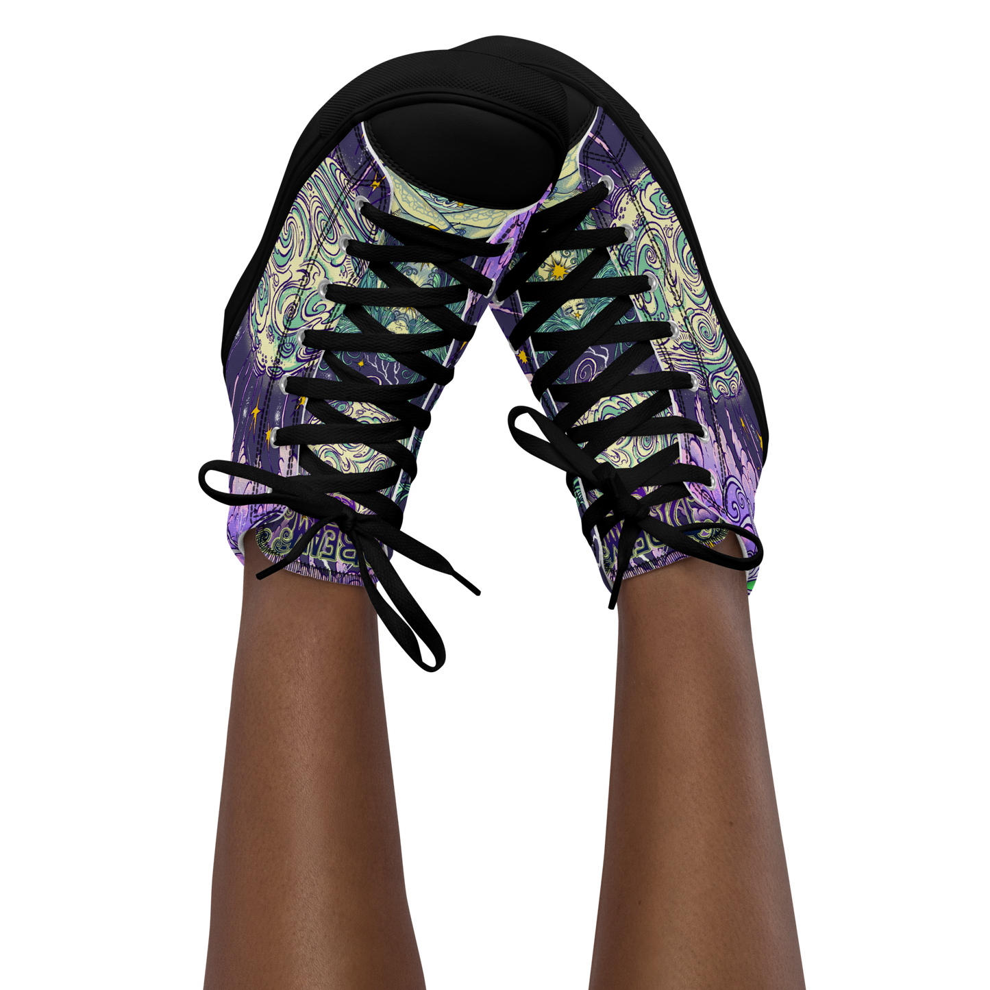 Dream Women’s high top canvas shoes (Purple)