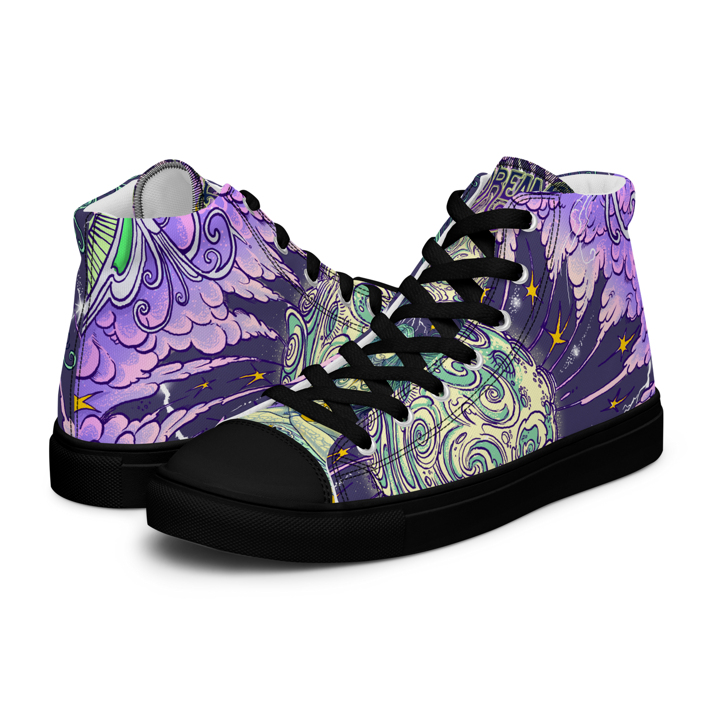 Dream Women’s high top canvas shoes (Purple)