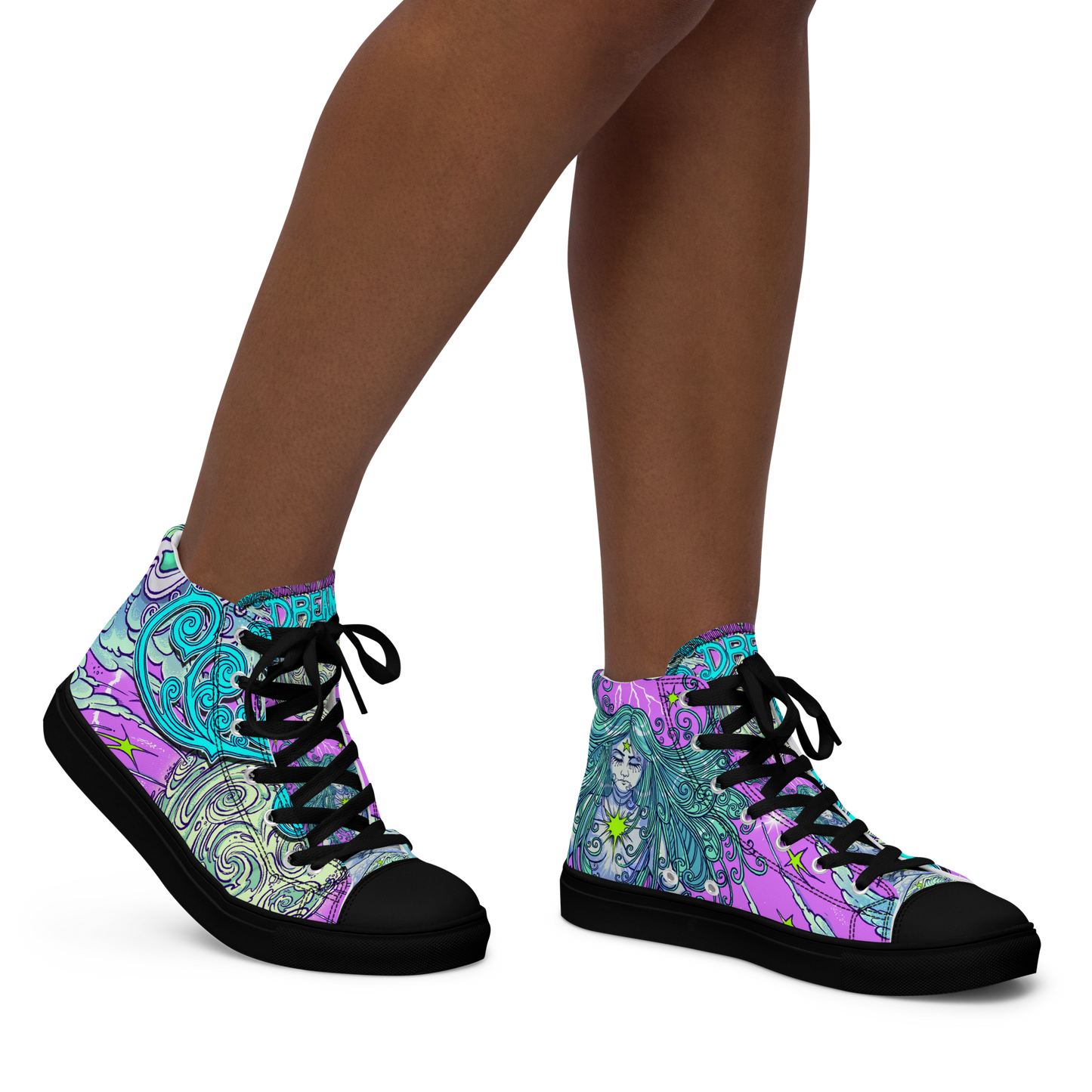Dream Women’s high top canvas shoes (Pink)