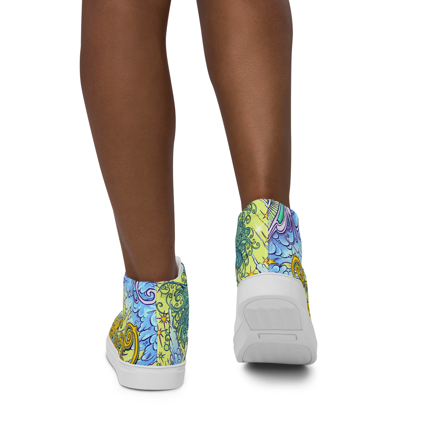 Dream Women’s high top canvas shoes (Yellow)