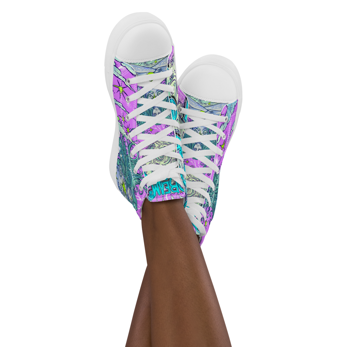 Dream Women’s high top canvas shoes (Pink)
