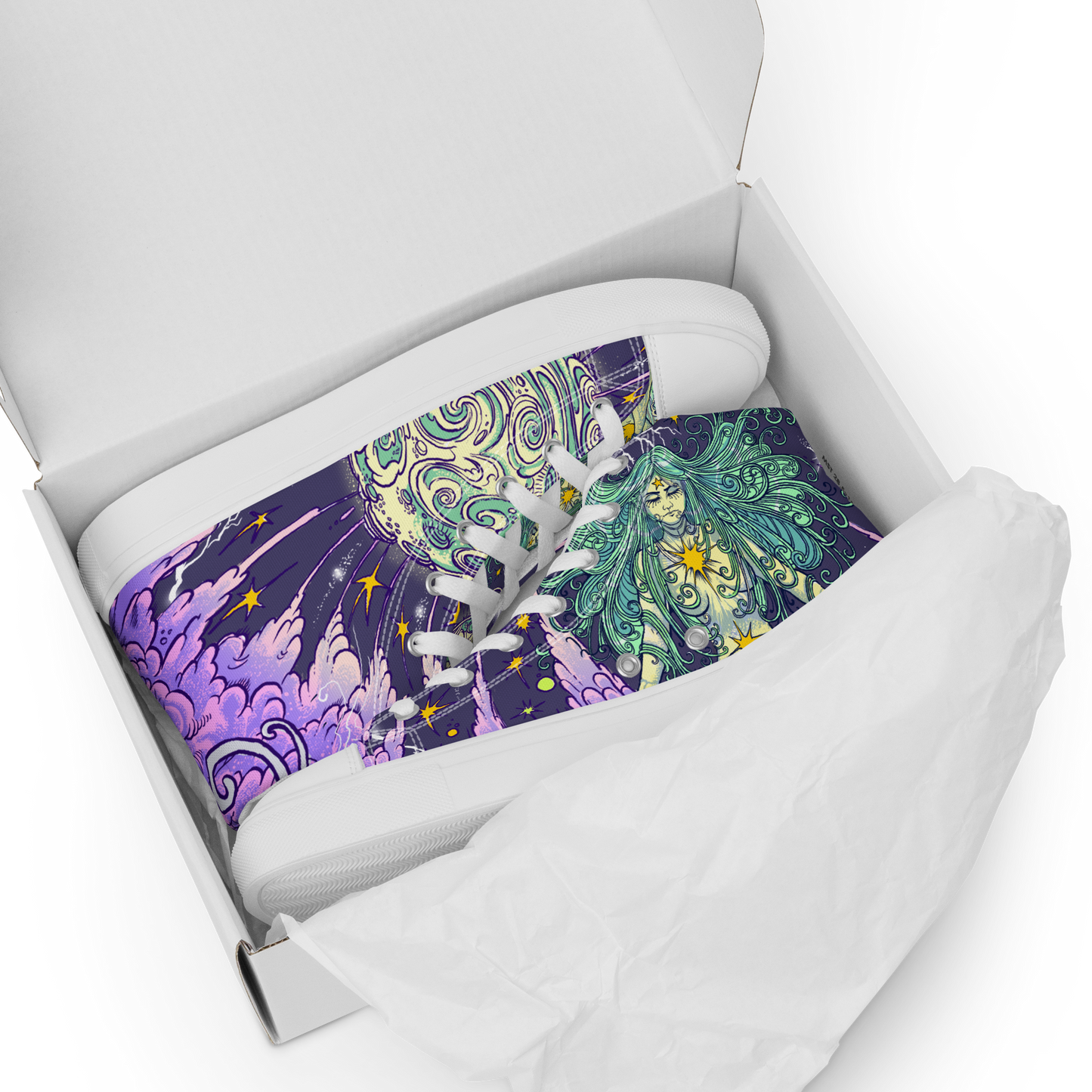 Dream Women’s high top canvas shoes (Purple)
