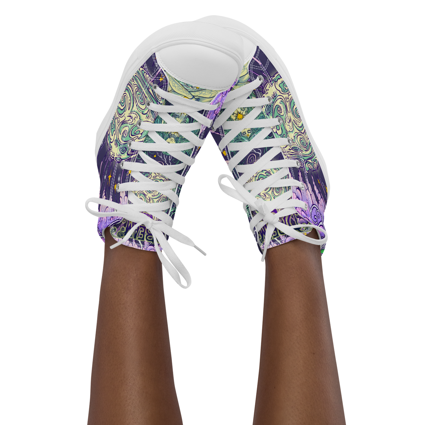 Dream Women’s high top canvas shoes (Purple)