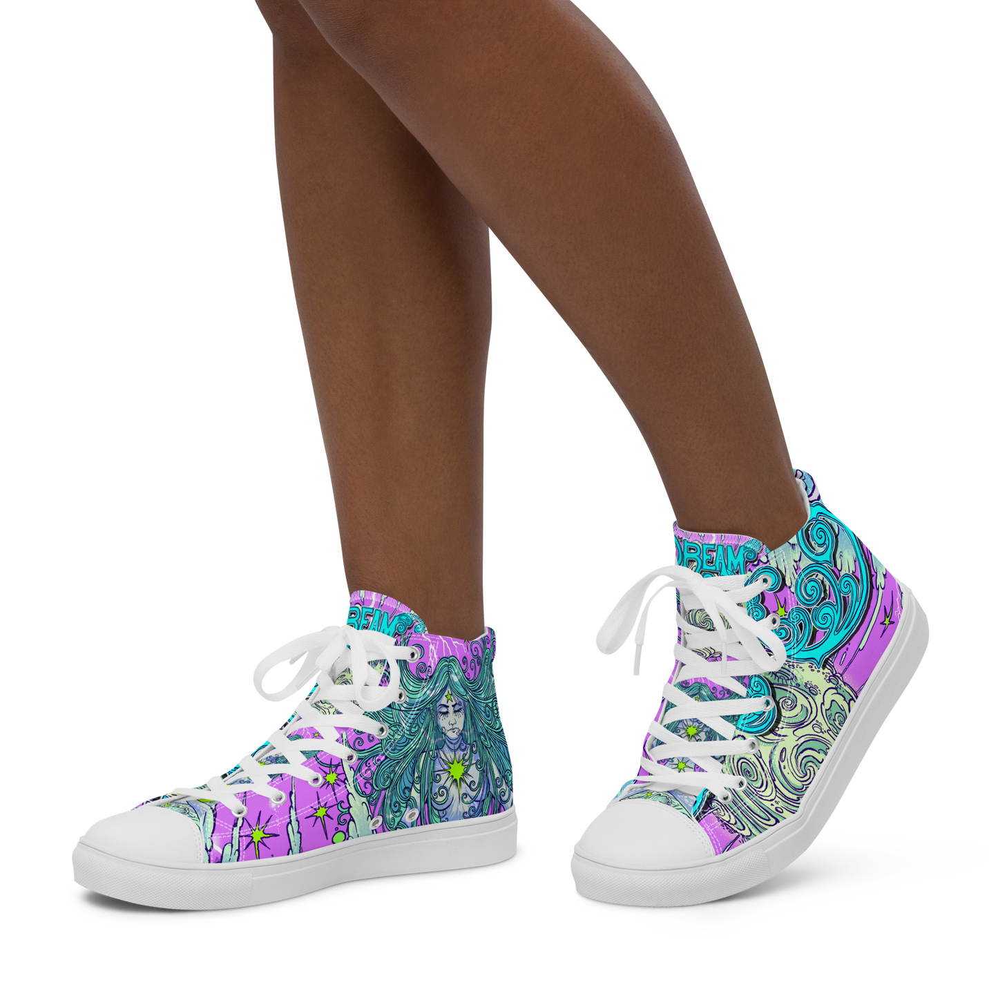 Dream Women’s high top canvas shoes (Pink)
