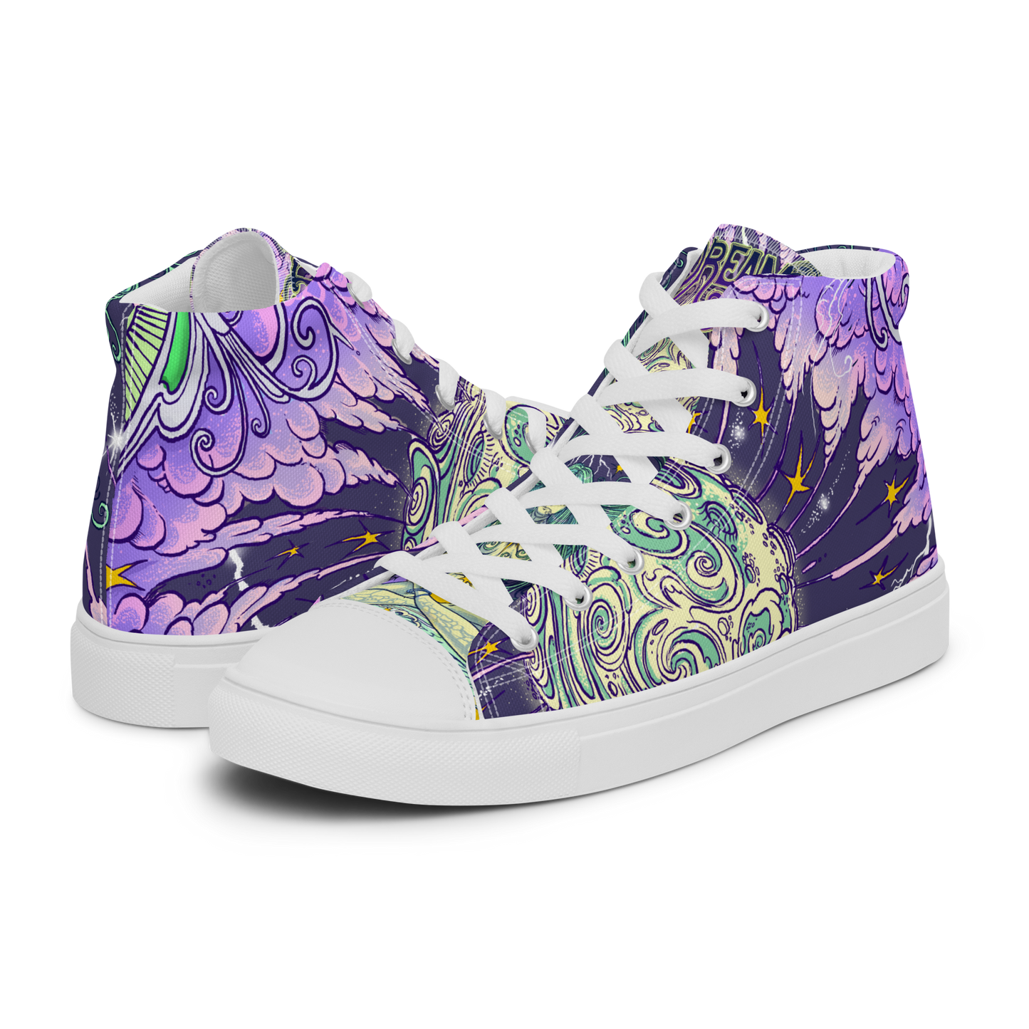 Dream Women’s high top canvas shoes (Purple)