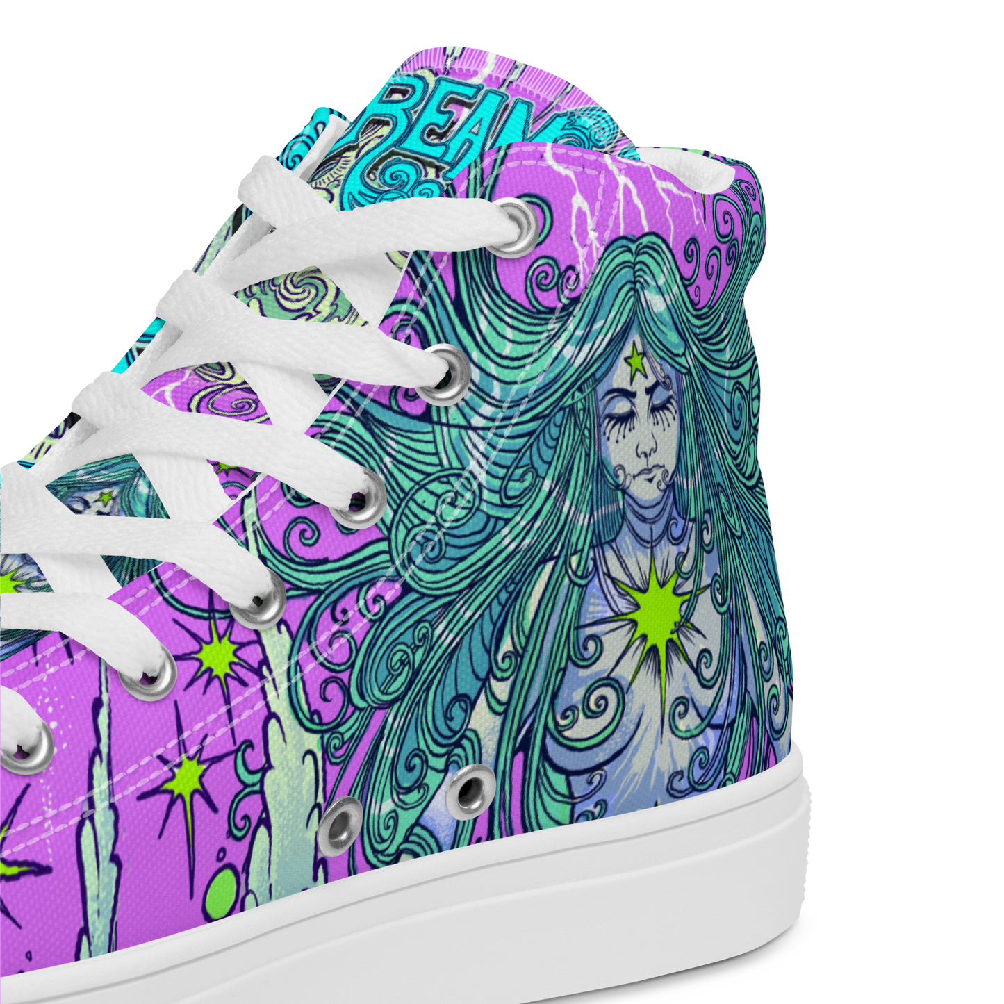 Dream Women’s high top canvas shoes (Pink)
