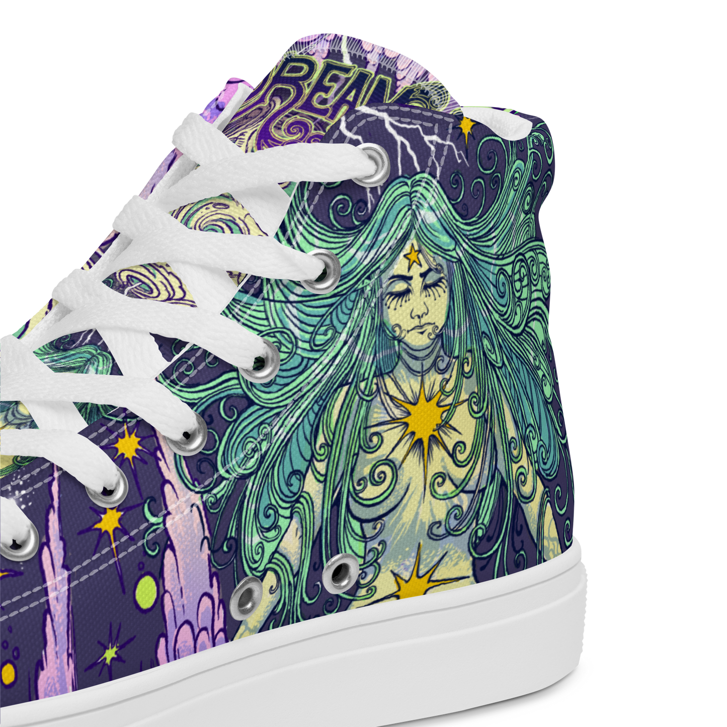 Dream Women’s high top canvas shoes (Purple)